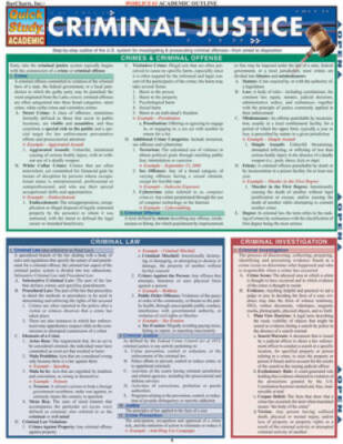 Criminal Justice (Quickstudy: Academic) - Pamphlet - VERY GOOD