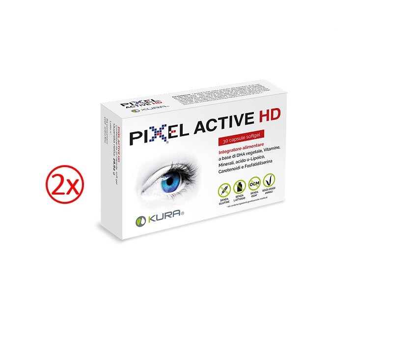 Pixel Active HD 2 Pack - Integratore per Occhi Stressati da Monitor