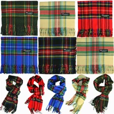 For Men Royal Stewart 100% Cashmere Scarf Check Plaid Tartan Made In Scotland