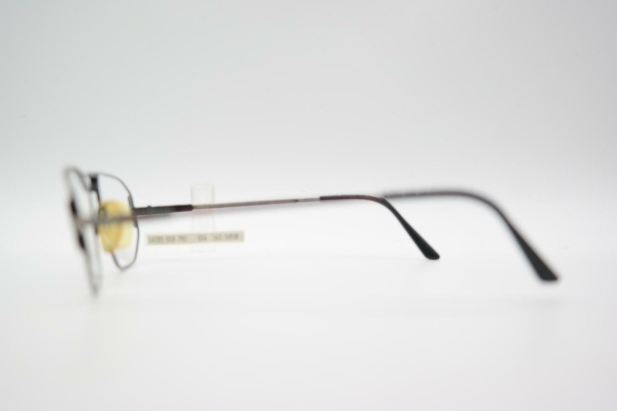 Lunettes Vintage Essilor 1426 - Demi-monture Argent Noir, Métal, Made In Germany