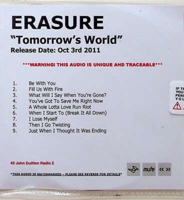 ERASURE Tomorrow's World PROMO Full Album CD (2011 *SEALED*) Rare Synth Pop