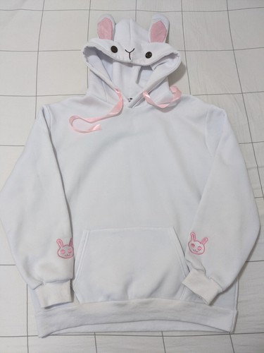 Modakawa White Bunny Hoodie Size Medium 