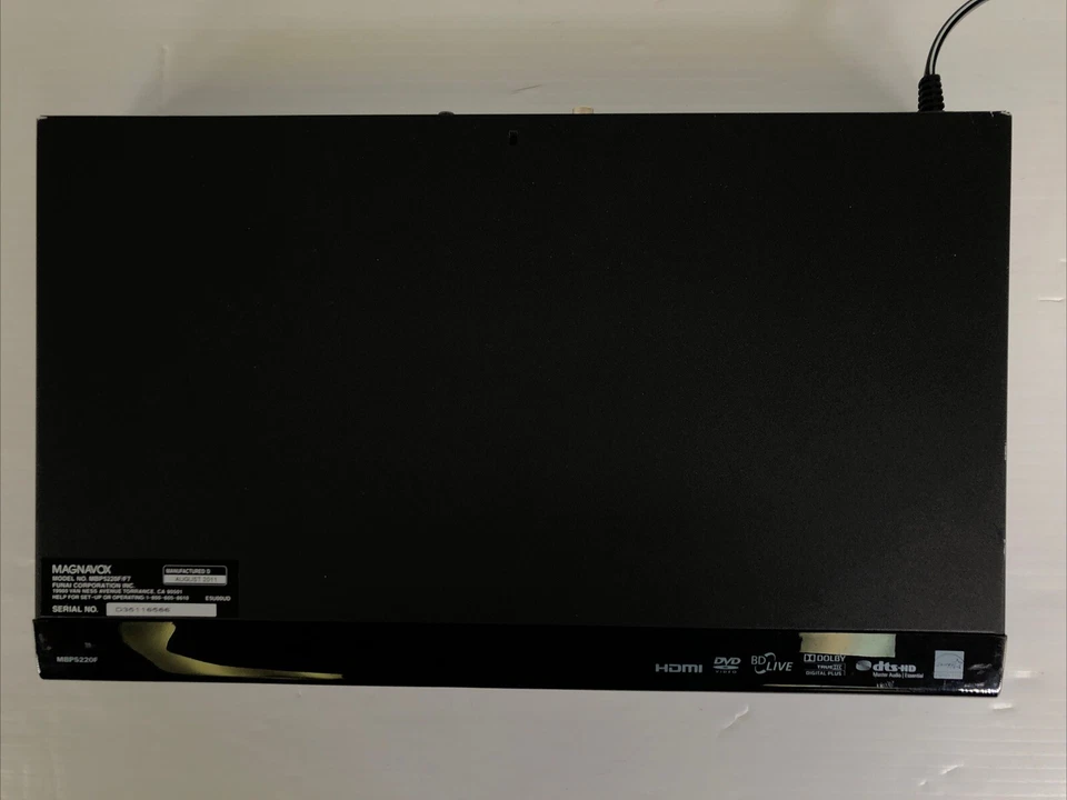 Reproductor de CD DVD Blu-Ray Magnavox MBP5220F F7 - Sin control remoto Foto 2 de 4