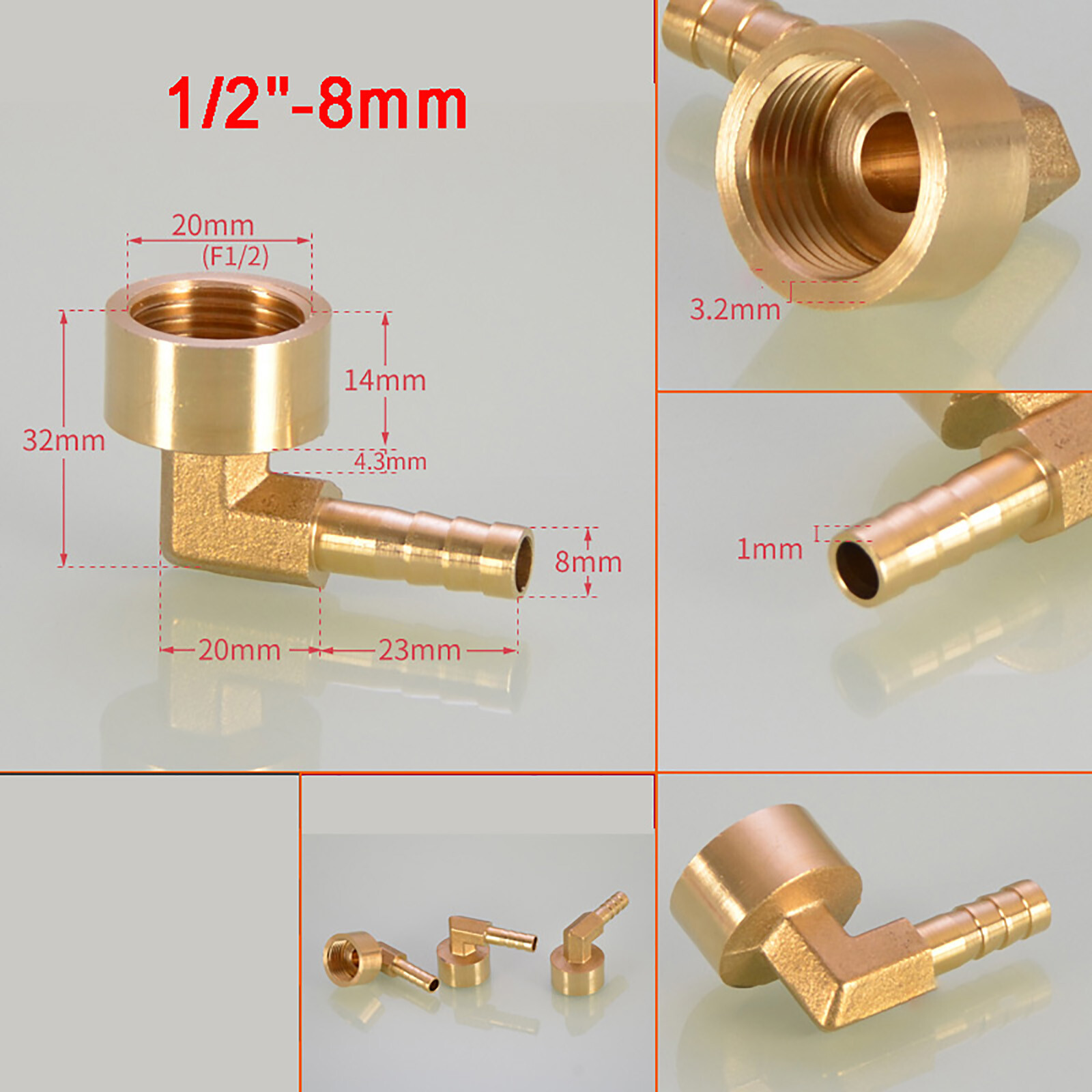 RIEGLER Doppelgewindenippel Aus Messing CW614N – G 1/8" X G 1/4", SW 17, Länge 21mm, Max. 25 Bar