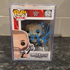 Funko Pop WWE Triple H signed Skull King HHH #52 Beckett Authenticated