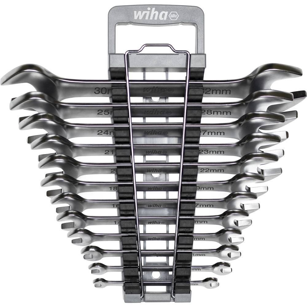 Jeu de cles plates doubles Wiha 44753 de 12 pieces metriques 7 a 24 mm