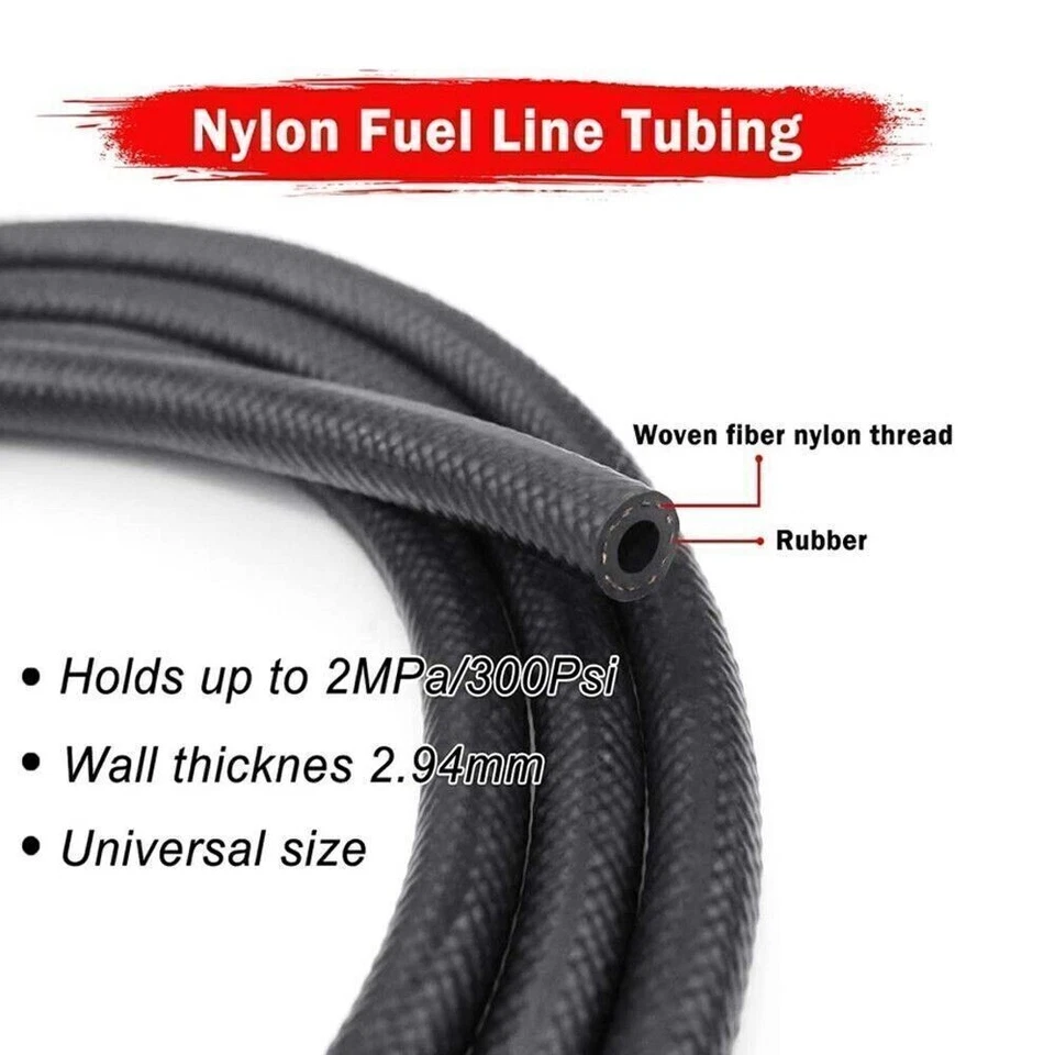 Motorcycle Scooter ATV Gasoline Filter Oil Pipe Kit 1/4" 6mm Fuel Gas Line Clamp - Image 4 of 4