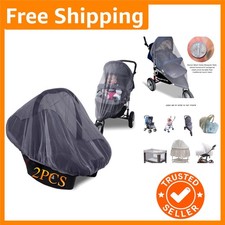 2-Pack Gray Mosquito Net for Stroller Car Seat - Ultimate Baby Protection