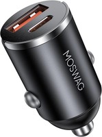 Moswag Usb C Qc 3.0 ZigarettenanzüNder Dual Ports SchnellladegeräT Auto