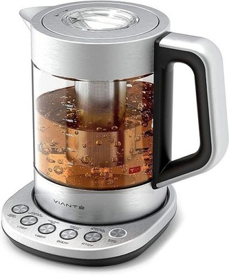 Hot Tea Maker Electric Glass Kettle with Tea Infuser and Temperature Control