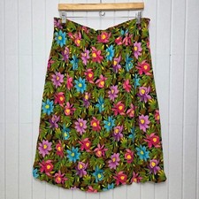 Sag Harbor Vintage Floral Midi Skirt Multicolor size 14