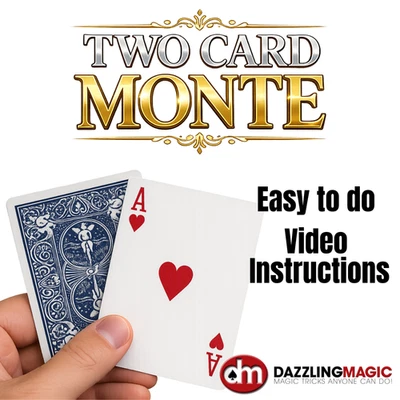 Two Card Monte Magic Card Trick 2 Card Monte Easy Magic Trick Video Instructions - Image 1 of 4