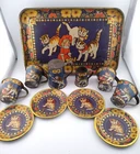 New ListingRARE Antique Ohio Art Tin Litho Child Toy Tea & Cup Cat Kitten Tea Set -ca.1920s