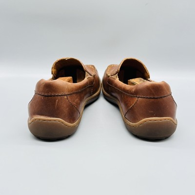 Born Shoes Men 9.5 Brown Leather Brompton Loafers Slip On  display picture 2