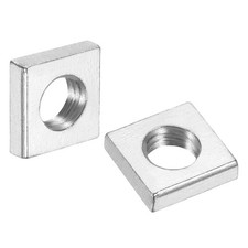 10Pcs M4x10mmx2mm Square Nuts, Carbon Steel Zinc Plated Coarse Thread Nuts