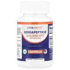 Serrapeptase, 120 DRcaps® Hypromellose Capsules (120,000 SPU per Capsule)