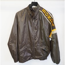True Vintage Hondaline Honda Racing Brown Nylon Windbreaker Jacket Men's XL Moto