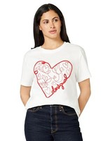 Desigual T-Shirt Damen Weiß, Kurzarm, Baumwolle, Modell Maniche Corte