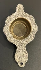 Vintage Ornate Tea Strainer Silver Plated Brass Made In Germany