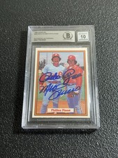 1982 Donruss - Mike Schmidt, Pete Rose #585 BGS Auto Grade 10! Phillies
