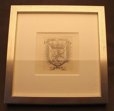 &Auml;lteres Bild Lithographie  Wappen Grafschaft Orlam&uuml;nde