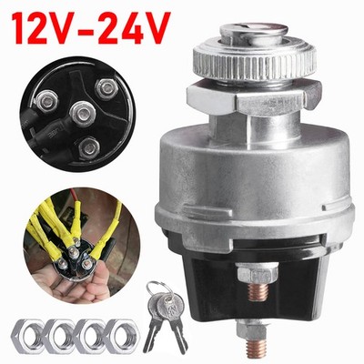 4 Position Universal Key Ignition Switch 12V-24V For Car Truck Tractor Trailer