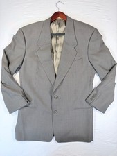 Giorgio Armani Gray Houndstooth Wool Blazer 40R Le Collezioni