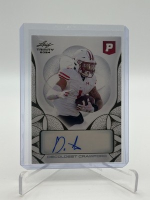 2024 Leaf Trinity Rookie Autographs DeColdest Crawford #BC-DC1