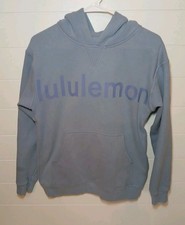 Women's Lululemon All Yours Hoodie Graphic Logo Pullover Sweatshirt Blue 6