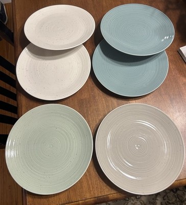 Sango Stoneware Siterra Artist's Blend 10.75  Dinner Plates (Set Of 6)