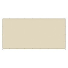 Beige 8-15ft Waterproof Sun Shade Sail Straight Edge Canopy Awning Patio Garden
