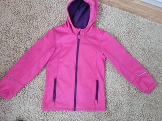 Softshelljacke für Mädchen in der Gr.146/152 von Crane magentafarben
