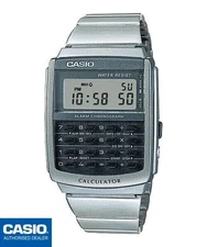 Casio Men Vintage Alarm Stopwatch Stainless Steel Calculator Watch  CA-506-1D