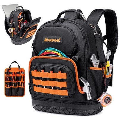 96-Pocket Hvac Tool Backpack Heavy Duty, Electrician Tool Bag