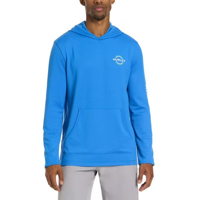 Hurley Men's Mesh Hooded UV Tee Size M Blue