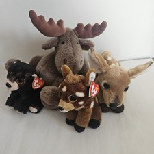Mixed Lot Forest Animal Plushies New Used TY Miyoni Mary Meyer Cottagecore
