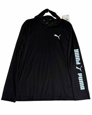 PUMA Sunny Daze Hoodie UPF 40 Sun Protection Athletic Black Men s Sz L