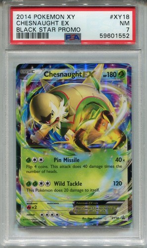 Pokemon X & Y Black Star Promo XY18 Chesnaught Ex Holo PSA 7