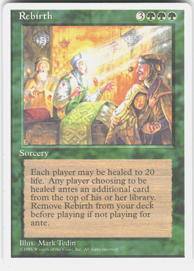 Rebirth Rare Fourth Edition Magic: The Gathering Heavily Played