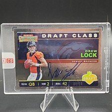 2019 Contenders Drew Lock Draft Class On Card Auto Jersey# 4/19 Denver Broncos 
