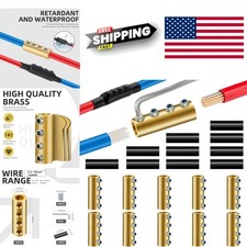 Marine Grade 10PCS Wire Connector Kit for 6AWG with Heat Shrink Tubes and Wrench