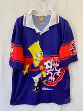 Vintage 1999 The Simpsons Bart Soccer Jersey Mens XL Blue Matt Groening 90s#237