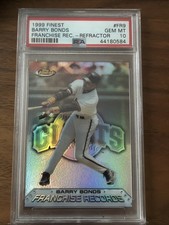 Barry Bonds 1999 Topps Finest FRANCHISE RECORDS #FR9 REFRACTOR Giants PSA 10