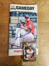 Ethan Salas Auto Signed Fort Wayne Tincaps Gameday Program + 11  & Team Card Set