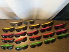 Sunglasses Green Pink Orange Yellow Fluorescent Black Lenses Unisex BG Novelty