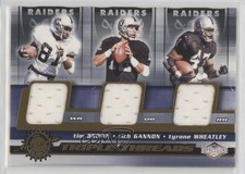 2001 Impressions Triple Threads Tim Brown Rich Gannon Tyrone Wheatley HOF hg6