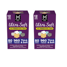 Members Mark Ultra Soft 3-Ply Facial Tissues Cube Boxes,80 tissues 12 box 2 Pk 