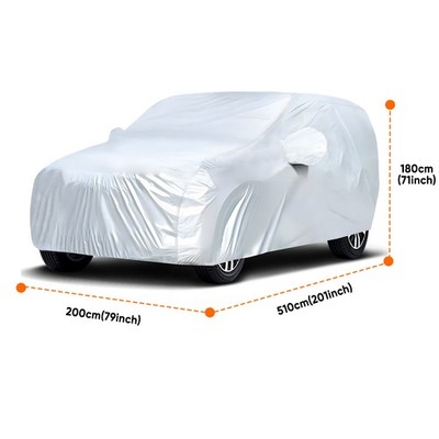 NEVERLAND 170T Autoabdeckung SUV Abdeckung Ganzgarage Schutzhülle Silber M-XXL
