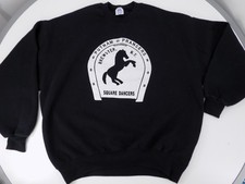 vintage 80s Jerzees, XXL Putnam Prancers Square Dance black Sweatshirt USA-made