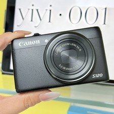 Canon PowerShot S120 Digital Camera 12.1 MP 5x Optical Zoom Black Built-in Wi-Fi